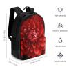 KLWQR Red Beautiful Flower Travel Backpack Lightweight Large Capacity Laptop Backpack Casual Daypack for Men Women view 2