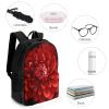KLWQR Red Beautiful Flower Travel Backpack Lightweight Large Capacity Laptop Backpack Casual Daypack for Men Women view 4
