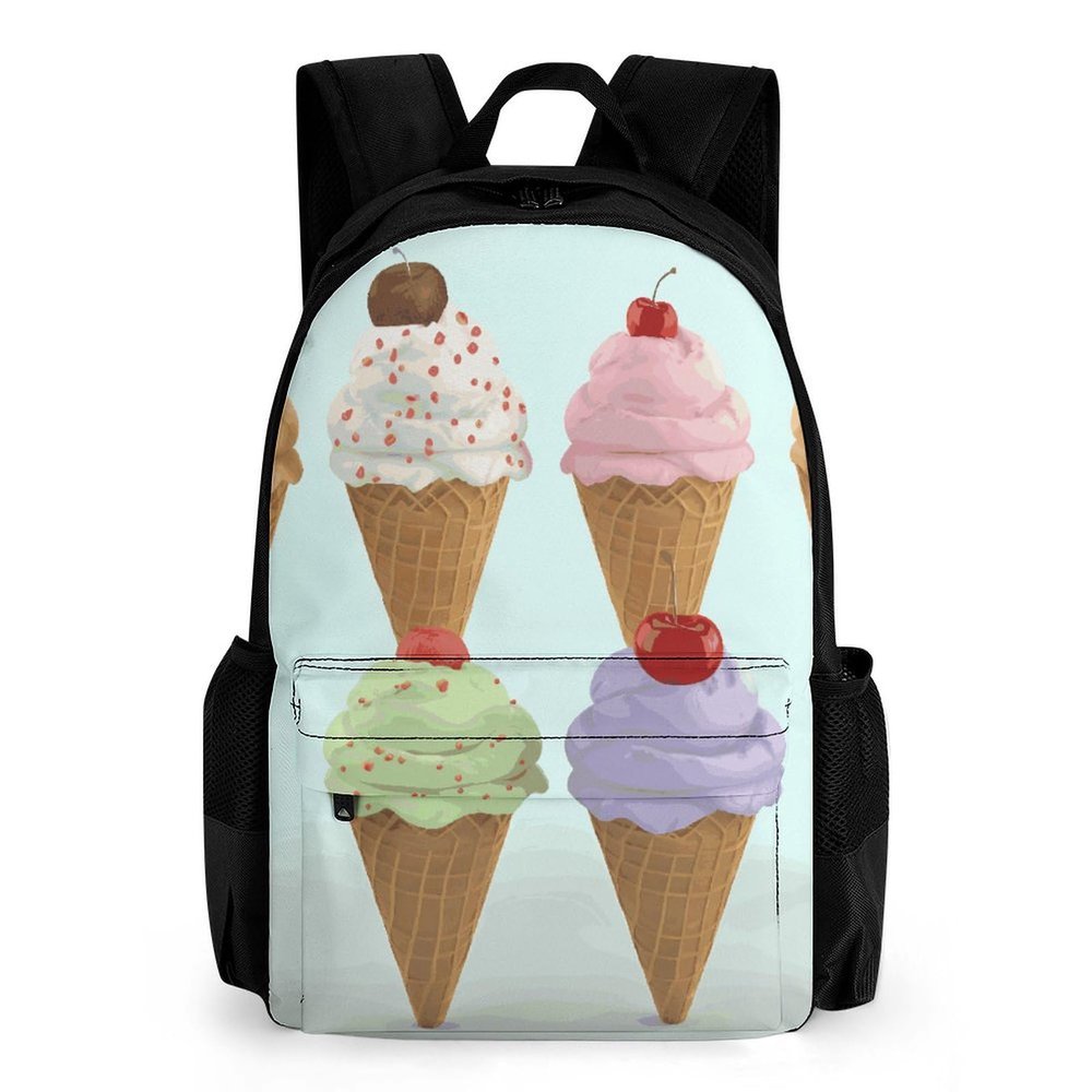 KLWQR Ice Cream Cones Travel Backpack Lightweight Large Capacity Laptop Backpack Casual Daypack for Men Women