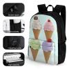 KLWQR Ice Cream Cones Travel Backpack Lightweight Large Capacity Laptop Backpack Casual Daypack for Men Women view 3