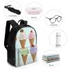 KLWQR Ice Cream Cones Travel Backpack Lightweight Large Capacity Laptop Backpack Casual Daypack for Men Women view 4
