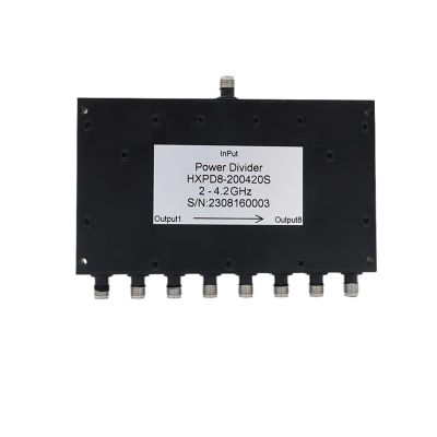 CHUNYE SMA Power Splitter 2-4.2GHz Microwave 8 Way Power Splitter SMA Female 8 Way Combiner 2000-4200MHz