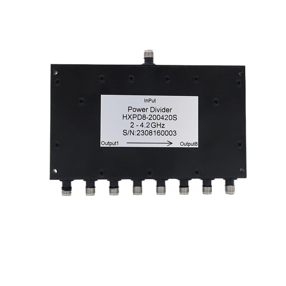 CHUNYE SMA Power Splitter 2-4.2GHz Microwave 8 Way Power Splitter SMA Female 8 Way Combiner 2000-4200MHz