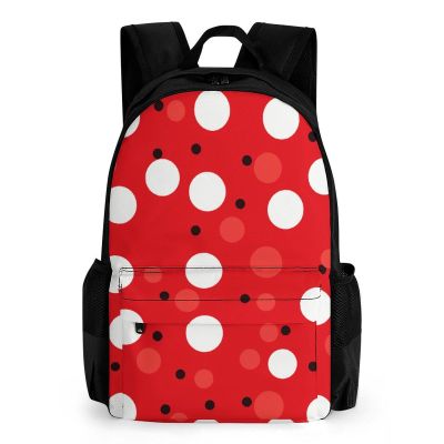 KLWQR Red White Polka Dot Travel Backpack Lightweight Large Capacity Laptop Backpack Casual Daypack for Men Women