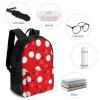 KLWQR Red White Polka Dot Travel Backpack Lightweight Large Capacity Laptop Backpack Casual Daypack for Men Women view 4