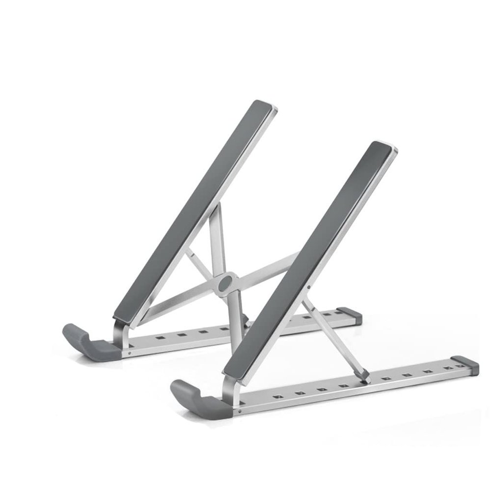 EliteBloom Laptop Stand Computer Desktop Heightening Bracket Cervical Vertebra Folding Portable Cooling Rack Lifting Base Durable,Silver