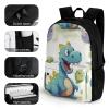 KLWQR Cute Dinosaur Travel Backpack Lightweight Large Capacity Laptop Backpack Casual Daypack for Men Women view 3