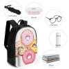 KLWQR Cute Donuts Travel Backpack Lightweight Large Capacity Laptop Backpack Casual Daypack for Men Women view 4