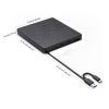 External DVD Drive, CD DVD Player Reader Writer Optical Disc Drive, with USB Port, for 2003 7 8.1 10, Linux, OS X Systems view 3