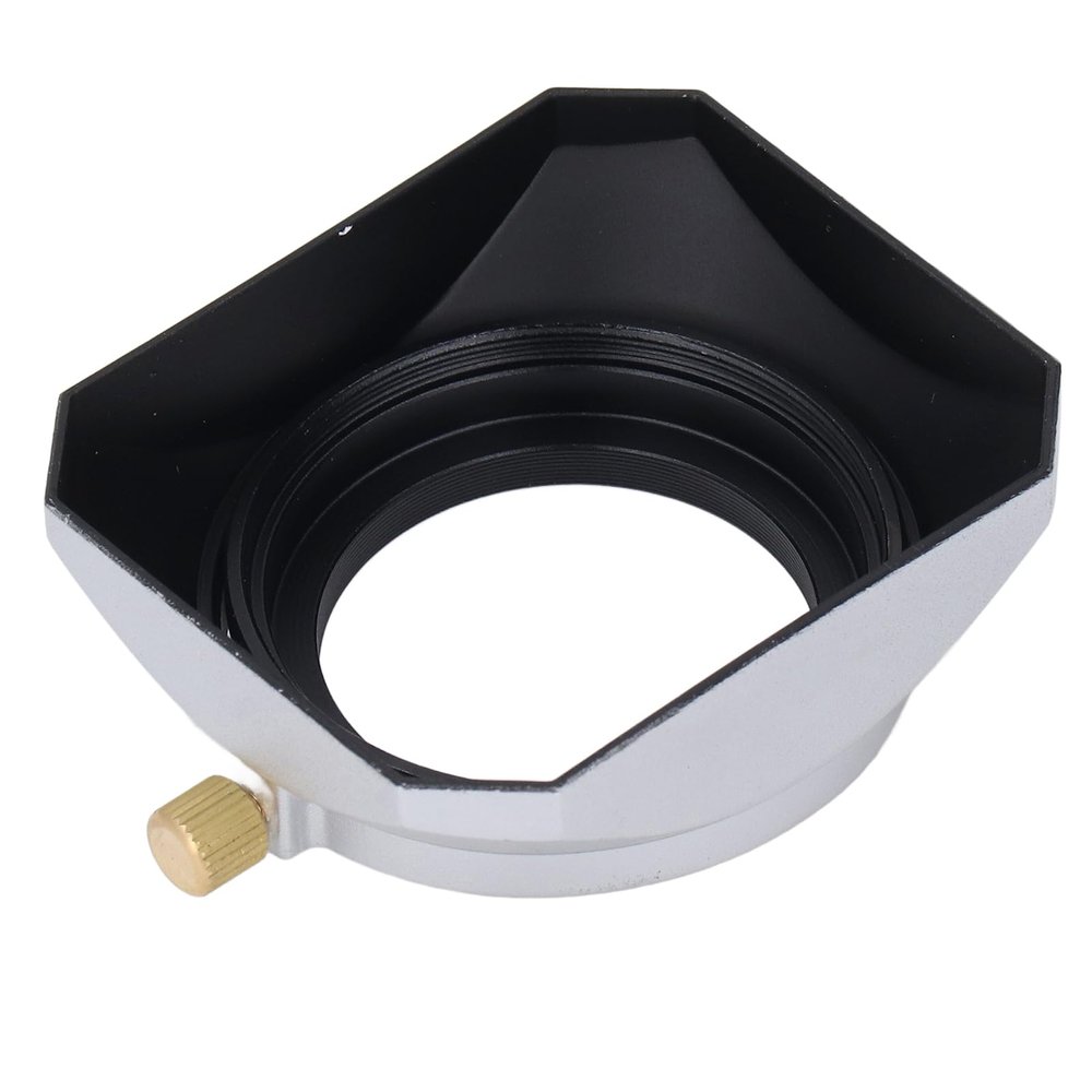 Metal Lens Hood, Camera Lens Hood with Aluminum Alloy Bayonet, 40.5mm Caliber, Interior Matte Finish, Suppresses Ghosting and Glare