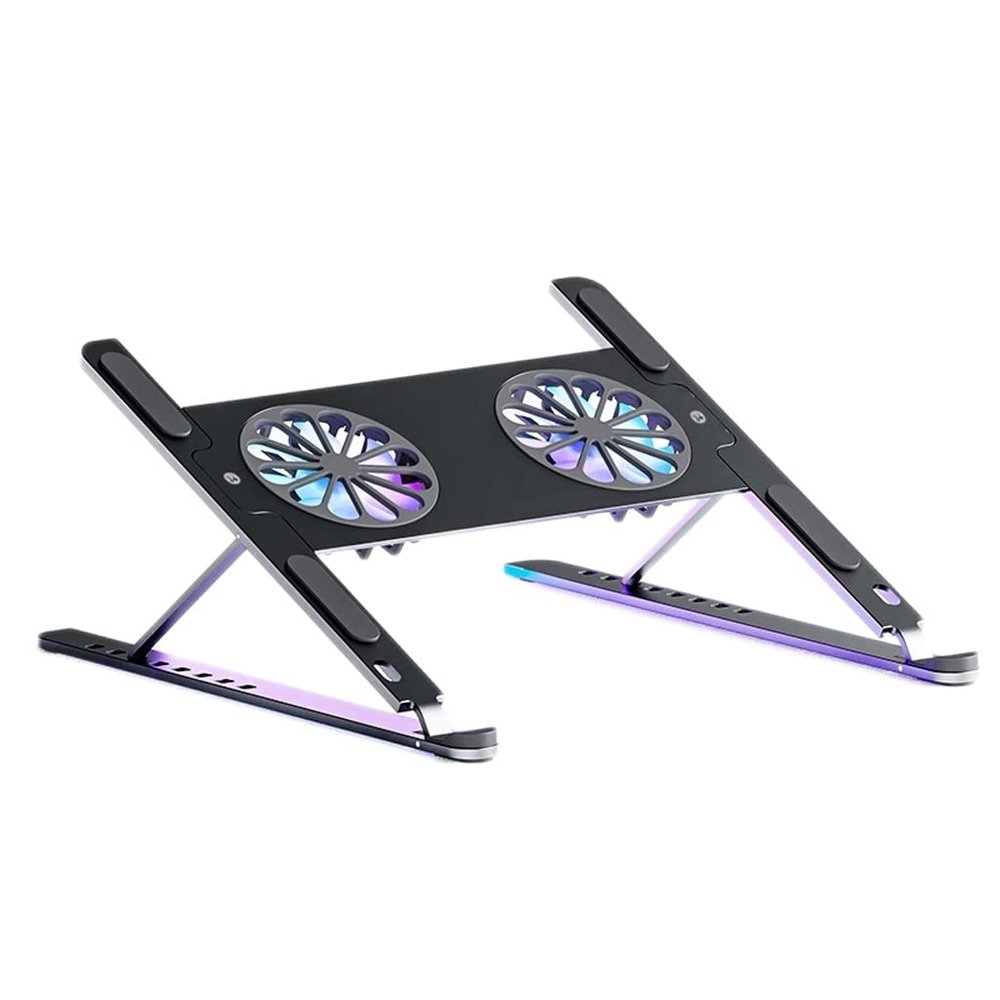 EliteBloom Laptop Bracket Bracket Suspended Standing Office Aluminum Alloy Can Lift The Base Cooling Desktop Increased Portable Portable Durable,Black