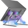 EliteBloom Laptop Bracket Bracket Suspended Standing Office Aluminum Alloy Can Lift The Base Cooling Desktop Increased Portable Portable Durable,Black view 4