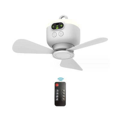 QIXIAMO USB Rechargeable Tent Fan USB Ceiling Fan Remote USB Power Ceiling Canopys Fan Hangings Fan 8000mAh Battery