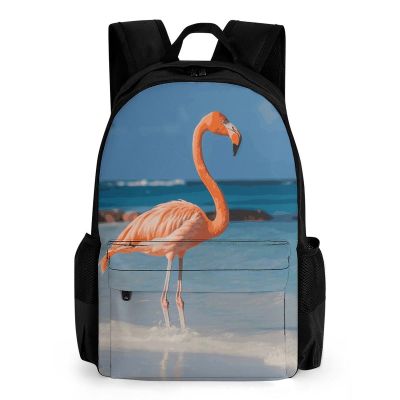 KLWQR Beach Flamingo Travel Backpack Lightweight Large Capacity Laptop Backpack Casual Daypack for Men Women