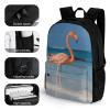 KLWQR Beach Flamingo Travel Backpack Lightweight Large Capacity Laptop Backpack Casual Daypack for Men Women view 3