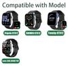GTX13, GTX12 Smart Watches Band, Lamshaw 22mm Braided Hollow out Leather Metal Clasp Adjustable Replacement Strap Wristband Compatible for Fitpolo GTX12, ENOMIR GTX12, Tensky GTX12, uaue T60, QXQ T60, QCOQ T60 Smart Watches (For 22mm size band, Pink) view 2