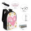 KLWQR Gold Heart Travel Backpack Lightweight Large Capacity Laptop Backpack Casual Daypack for Men Women view 4