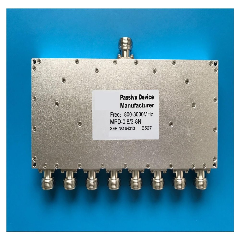 CHUNYE 8 Way Power Divider N Type 800-3000M Microstrip 8 Way Power Divider WI-FI Power Divider 0.8-3G Power Splitter