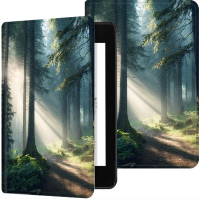 Case for 6.8" Kindle Paperwhite (11th Generation-2021) & Kindle Paperwhite Signature Edition, PU Leather Multi-Angle Stand Cover with Auto Wake/Sleep for Kindle Paperwhite Case, Forest