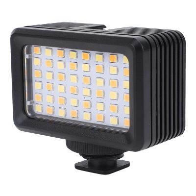 LED Camera Light, 48 LED Beads 120 Beam Angle, 2500-9000K Color Temperature, Ideal for Underwater up to 130ft, Includes 4pcs Color Filters