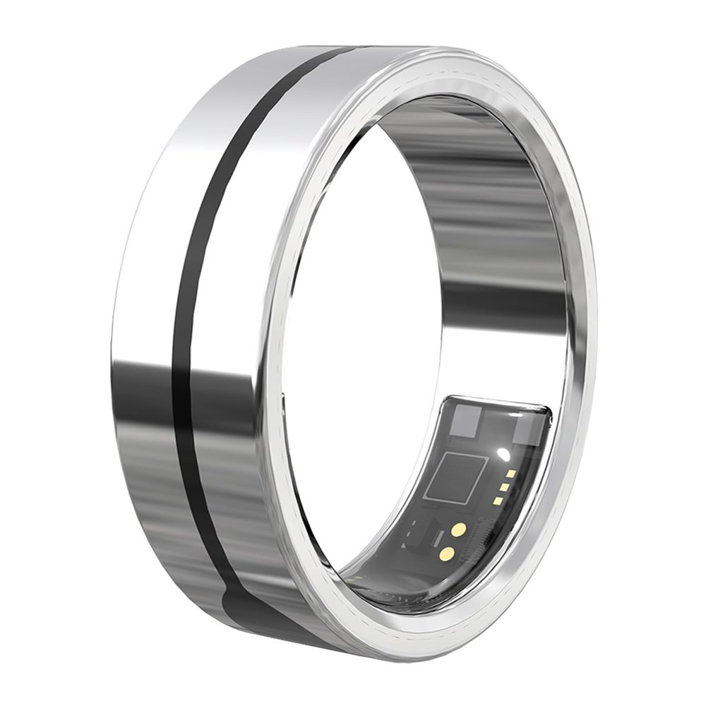 Wearable Smart Ring for Men and Women Sleep Tracking Heart Rate Blood Oxygen/Stress Health Ring Sos Emergency Help Compatible with iOS and Android(Rose Gold,8#)