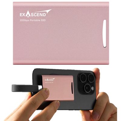Exascend Element Portable SSD 2TB, 20Gbps External Solid State Drive, up to 2,000 MB/s, Magnetic Mount, Supports 4K ProRes 60fps Direct Recording