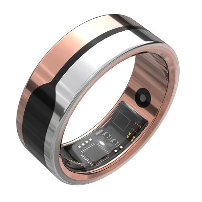 Smart Ring Health Tracker Sleep Tracker, Heart Rate and Blood Oxygen Monitor, 5-7 Days Battery Life, Compatible with iOS and Android(Rose Gold,13#)