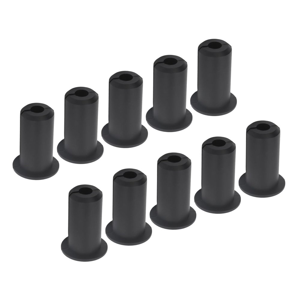 10 Piece Cable Management Set, Grommet Protection, Protective Cable, Silicone Gel Silicone Wire Rope Antenna, Wiring (Black)
