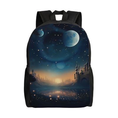 NONHAI Travel Backpack Moon Star Night Carry on Backpack Lightweight Business 16inches Laptop Backpack for Men Women