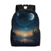 NONHAI Travel Backpack Moon Star Night Carry on Backpack Lightweight Business 16inches Laptop Backpack for Men Women view 1