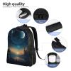 NONHAI Travel Backpack Moon Star Night Carry on Backpack Lightweight Business 16inches Laptop Backpack for Men Women view 2