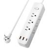 15FT Power Strip Surge Protector, 12-in-1 Power Bar with Multiple Outlets, 9 Outlet 3 USB Ports, Flat Plug Power Strip Surge Protector, Multi Outlet Wall Plug for Travel, College, Dorm Room Essentials view 1