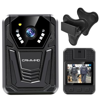 CAMMHD F6 512GB 4K Body Camera and Magnetic Mount, Work 12-14Hrs and Ultra Night Vision, Waterproof Body Cameras with Audio and Video Recording H.265 Video Code Police Body Camera for Law Enforcement