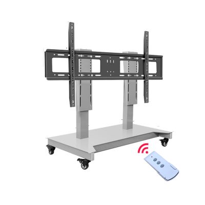 KJLYLPP Motorized TV Mount - Mobile TV Cart On Wheels - Motorized TV Lift, Mobile TV Stand Cart with Height Adjustable, Motorized TV Lift Fits 52-100 in Screen (Gray)