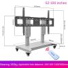 KJLYLPP Motorized TV Mount - Mobile TV Cart On Wheels - Motorized TV Lift, Mobile TV Stand Cart with Height Adjustable, Motorized TV Lift Fits 52-100 in Screen (Gray) view 2
