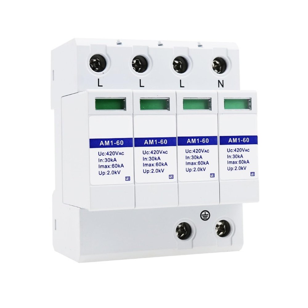 DEBLAN 380V Power Supply Lightning Arrester 60KA Three-Phase B Class Power Supply Lightning Arrester 420V Surge Protector AM1-60