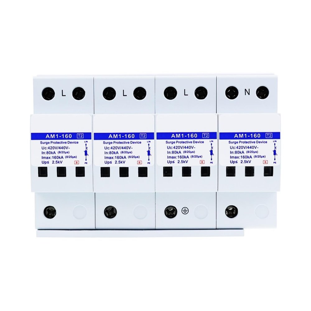 DEBLAN 380V Power Supply Lightning Arrester 160KA Class B Power Supply Lightning Arrester 440V Surge Protector AM1-160