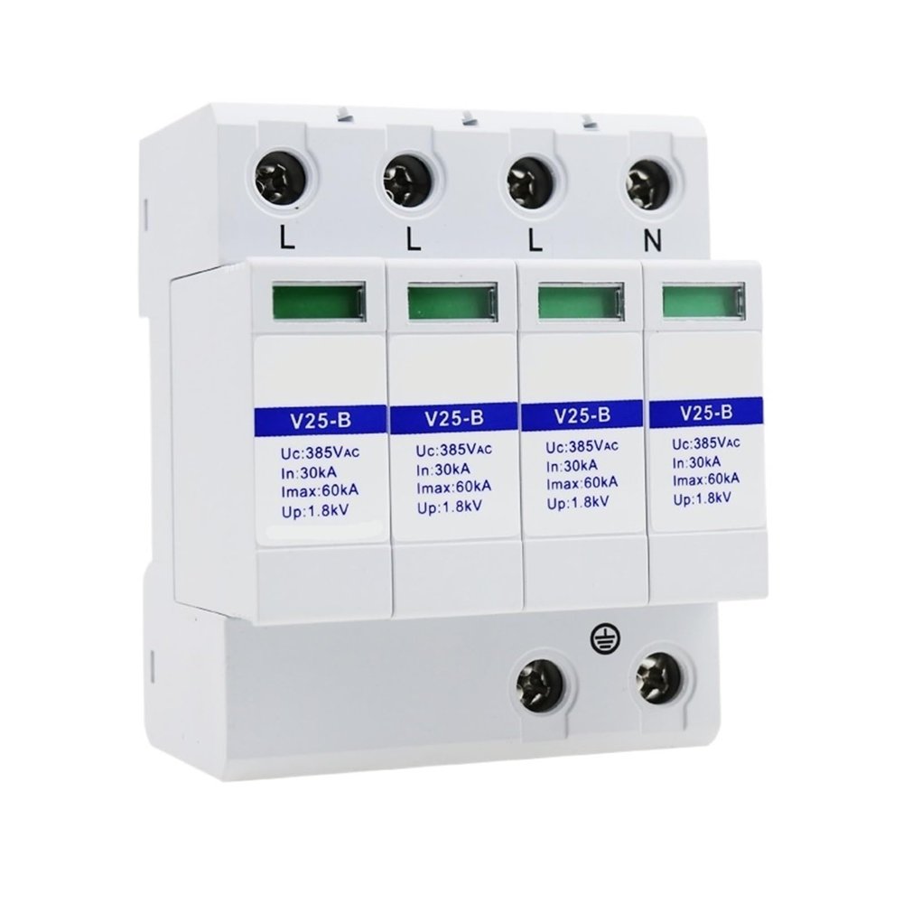 DEBLAN Three-Phase Power Supply Lightning Arrester 30-60KA Class B 380V Power Supply Lightning Arrester Surge Protector V25-B