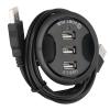 USB 2.0 Hub 3 Port for Desktop Grommet Hole, USB Power Charging and Station with 5ft Extension Cable for Phone, Tablet view 3