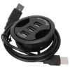 USB 2.0 Hub 3 Port for Desktop Grommet Hole, USB Power Charging and Station with 5ft Extension Cable for Phone, Tablet view 4