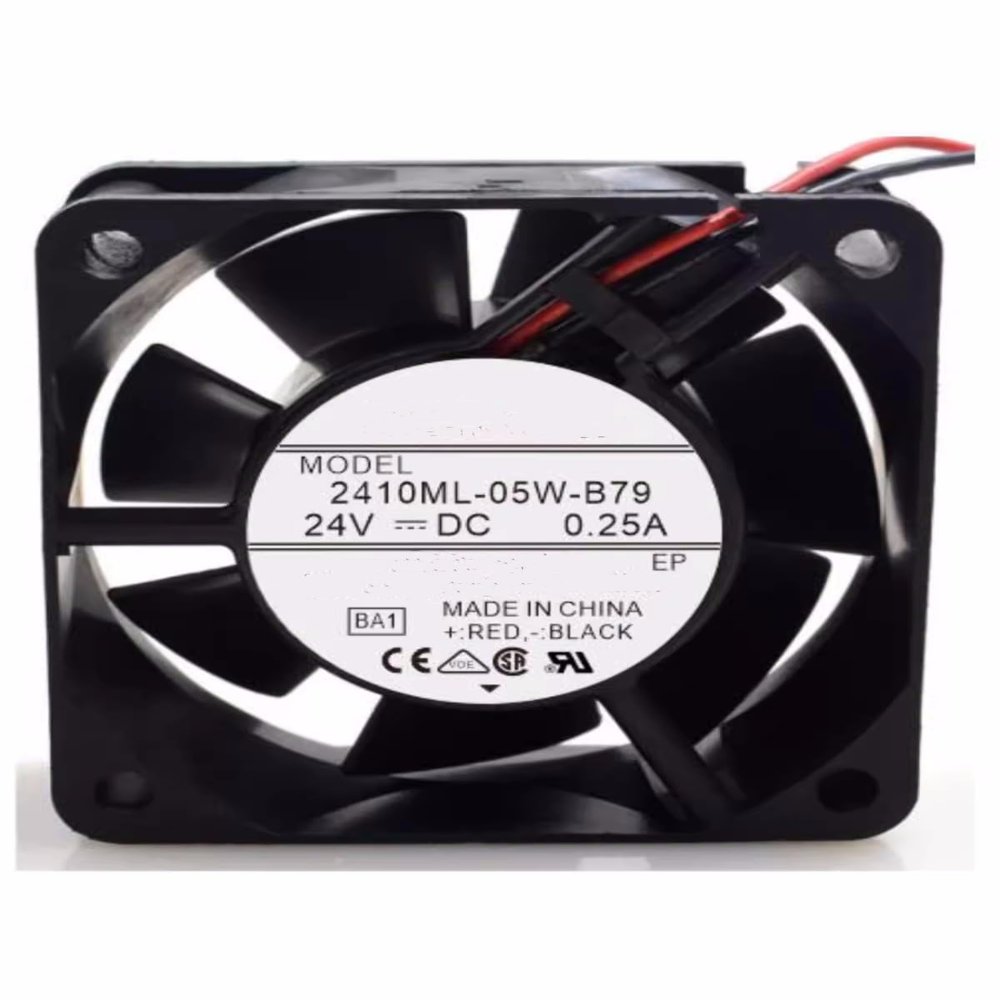 CAXFRTE for 2410ML-05W-B79 6025 24V 0.25A 6CM 3-Wire Fanuc Alarm Cooling Fan, black