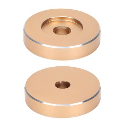 Record Turntable Adapter 45RPM Large Hole Conversion Sheet Turntable Disc Stabilizer Record Weight Clamp Adapter for Most Big Hole Records (Gold)