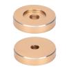 Record Turntable Adapter 45RPM Large Hole Conversion Sheet Turntable Disc Stabilizer Record Weight Clamp Adapter for Most Big Hole Records (Gold)