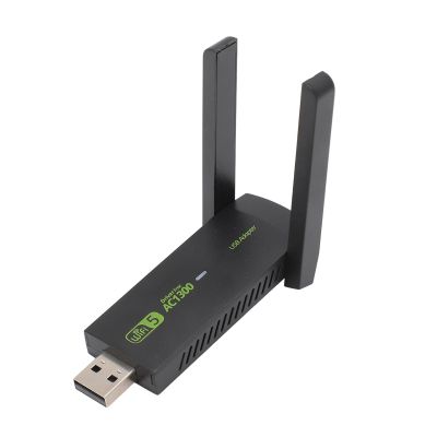 AC1300 USB Adapter, 5Dbi Antenna 2.4G/5G Network Adapter, Support MU MIMO, AP Mode, Band Network Adapter for 11 10 8.1 8 7