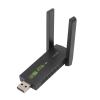 AC1300 USB Adapter, 5Dbi Antenna 2.4G/5G Network Adapter, Support MU MIMO, AP Mode, Band Network Adapter for 11 10 8.1 8 7 view 1