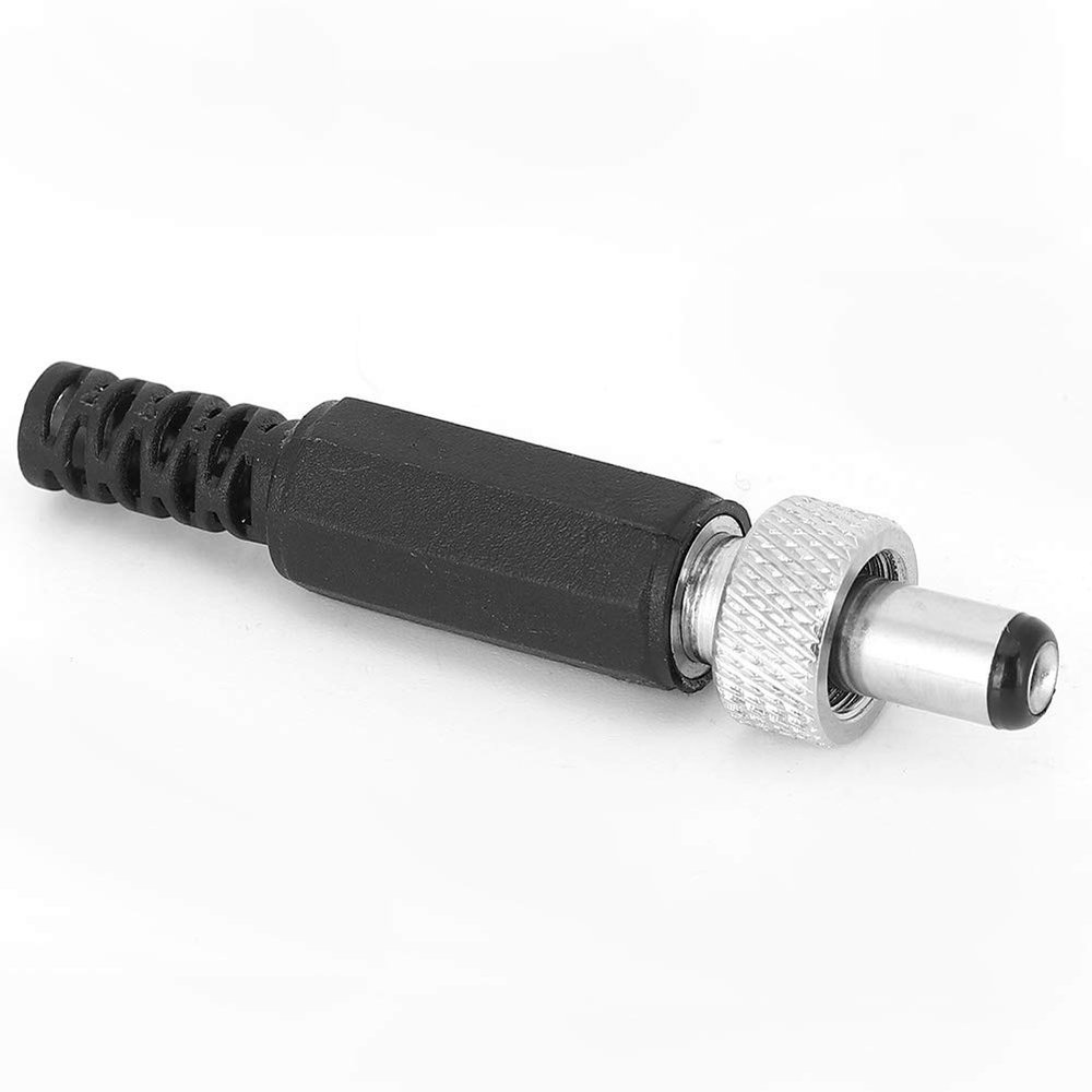 5.5mm X 2.1mm 5.5/2.1 DC Power Plug Jack w Lock, Male Power Supply Ends Solder Type DIY DC Connector