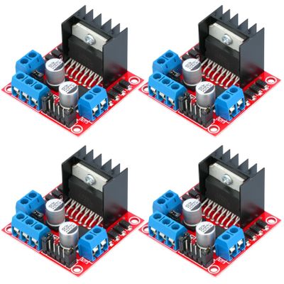 MTDELE 4 Pcs L298N Motor Driver Controller Board Module DC Stepper Motors Compatible with for Arduino Smart Car Power UNO MEGA R3 Mega2560