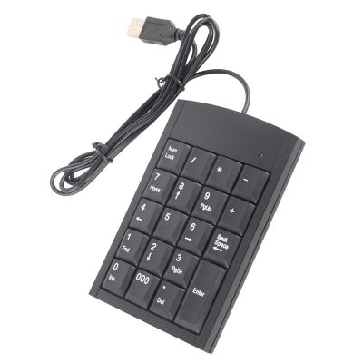 Wisoqu Numeric Keypad, 19-Keys Portable UltraMini USB Numeric Keypad Small Number Keyboard for Laptop Desktop Computers, Black