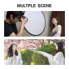 2 in 1 Silver White Round Reflector, Shoot Clearly and Soft Fill Light, Portable Round Photography Light Reflector for Photo Studio Lighting (30cm) view 2