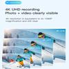 4K 8MP Pet Collar Camera, Wearable Action Camera, 120 Wide Angle Helmet Camera with Underwater Case for Outdoor Sports, White view 2